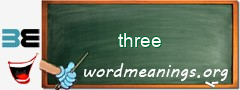 WordMeaning blackboard for three